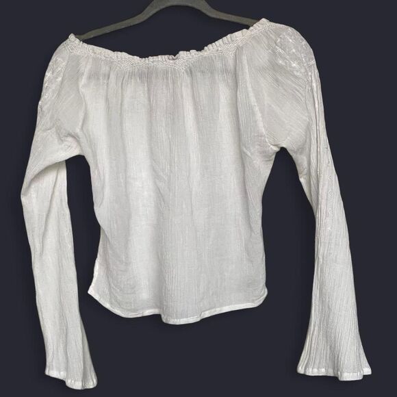Y2K Guess Jeans Dainty White Blouse Top - Picture 6 of 7